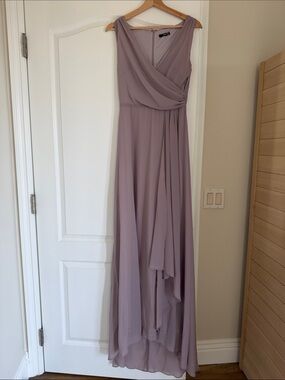 TFNC Bridesmaid Chiffon Maxi Dress with Split Front